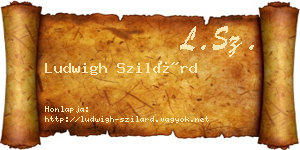 Ludwigh Szilárd névjegykártya
