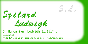 szilard ludwigh business card